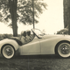 Jim and his first wife, Gloria, take a ride in their Triumph TR3 in Rome, NY.